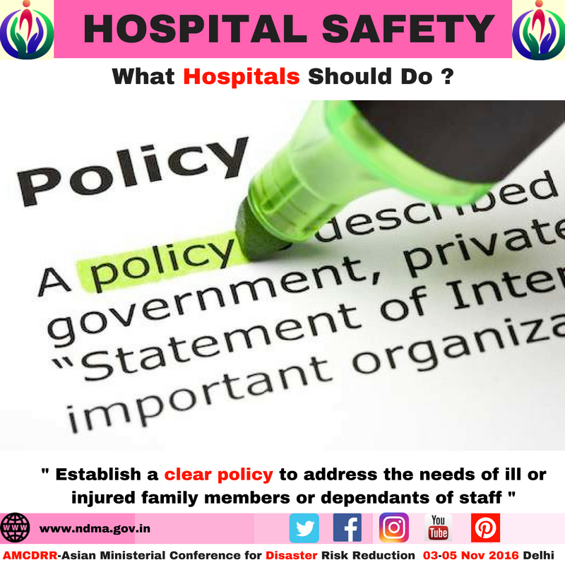 Establish a clear policy to address the needs of ill or injured family members or departments of staff 
